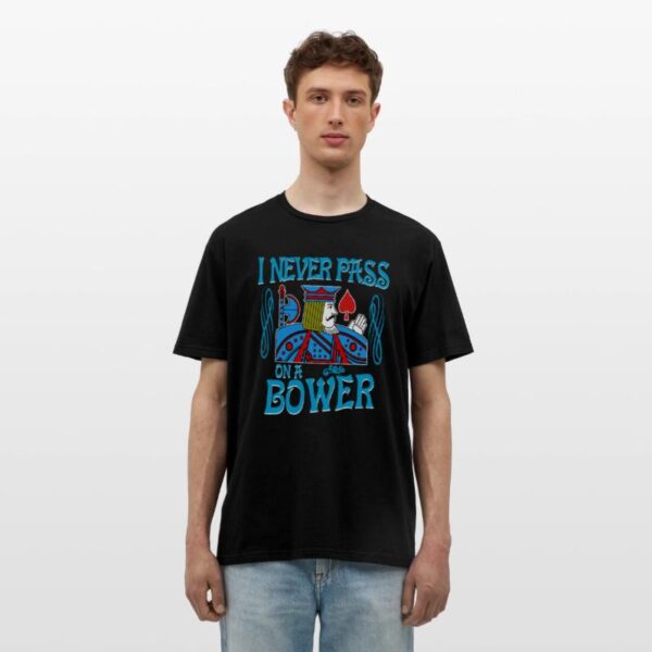 Euchre I Never Pass On A Bower Card Playing T black photo 1