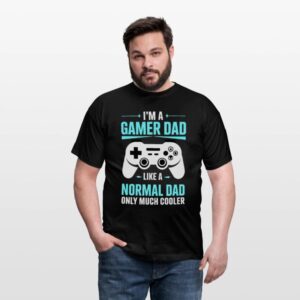 Gamer Dad T_Shirt _ Funny Father_s Day Gift black photo 2