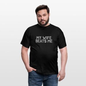 My Wife Beats Me at Every Game Funny Joke Husband black photo 2