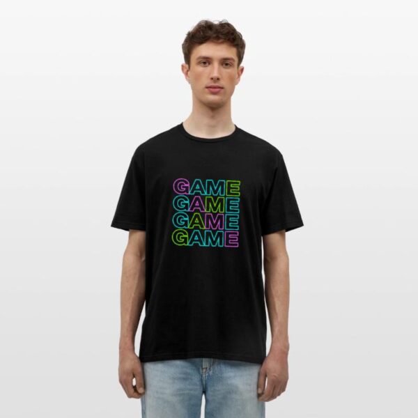 Trendy gamer shirt GAME GAME GAME GAME black photo 1